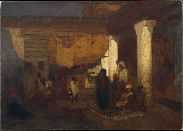 Snake Charmer at Tangier, Africa, Louis C. Tiffany  American, Oil on canvas, American