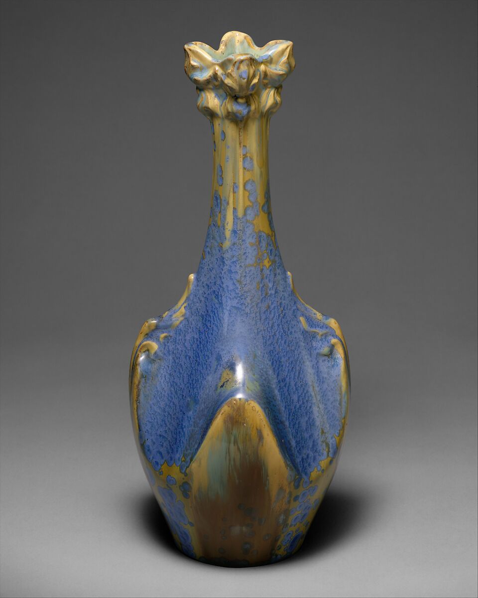Vase, Factory of Olivier de Sorra, Stoneware, French, Pierrefonds
