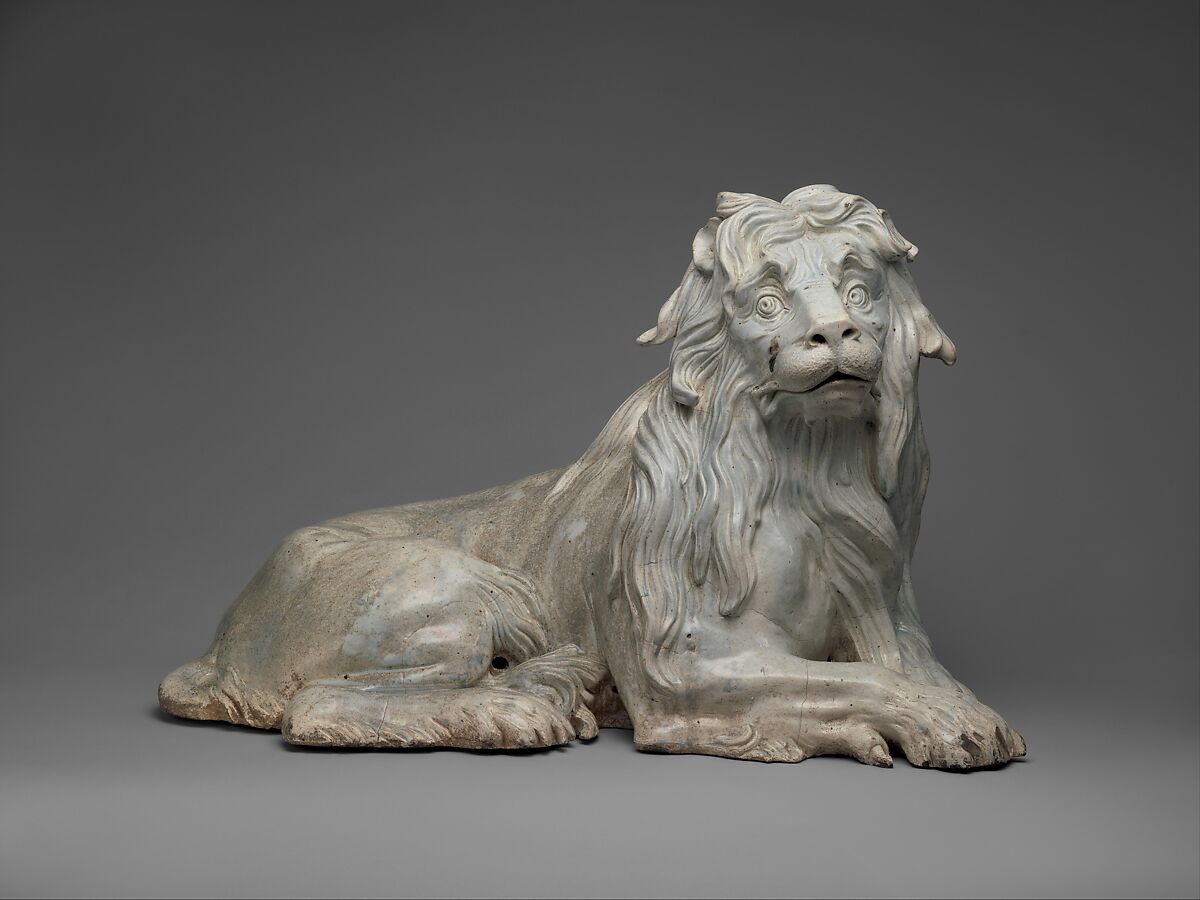 Lion (one of a pair), Johann Gottlieb Kirchner  German, Hard-paste porcelain, German, Meissen