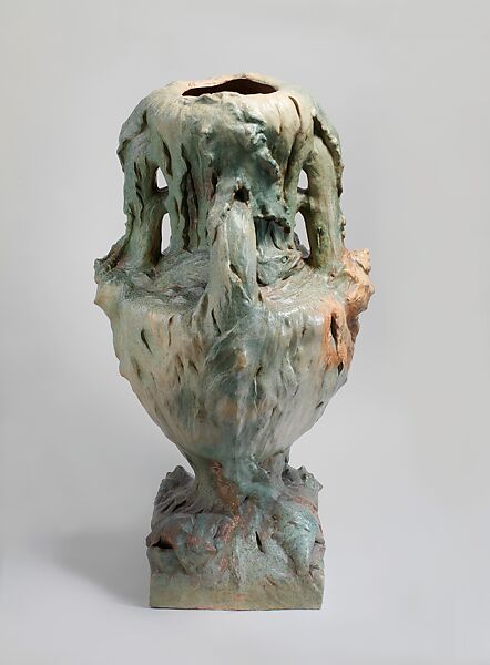 Monumental vase, Georges Hoentschel  French, Glazed stoneware, French, Saint-Amand-en-Puisaye