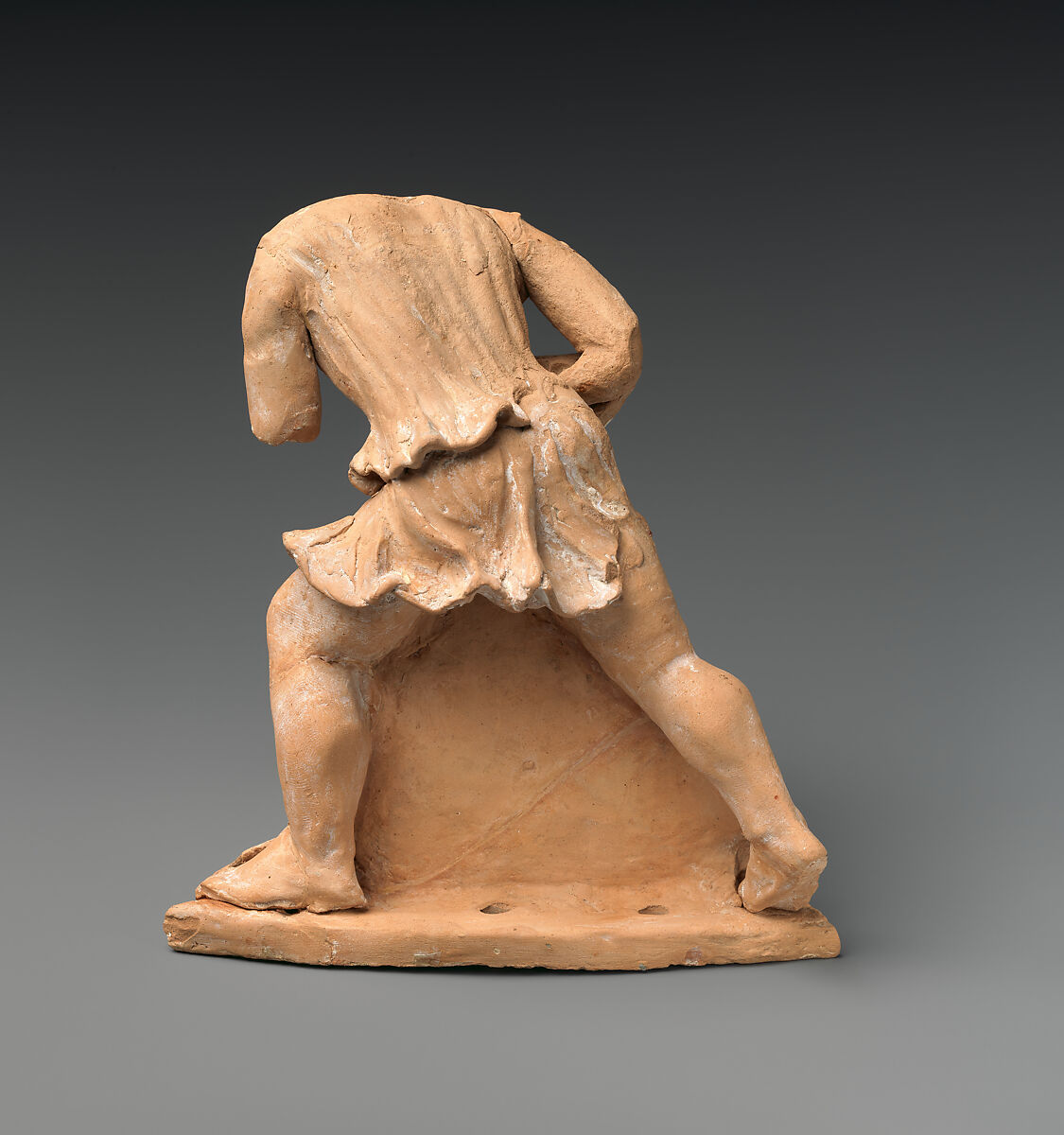 Terracotta relief detached from a funnel-jar, Terracotta, Italic-Native, South Italian (Canosan)