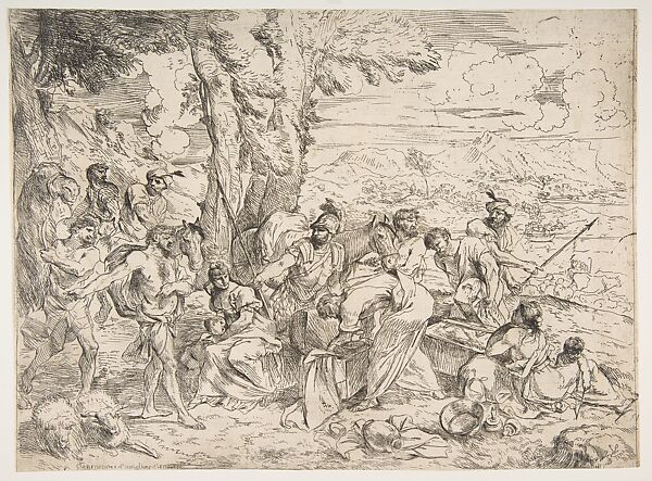 Laban searching for idols among Jacob's possessions