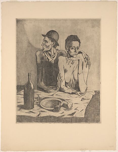 The Frugal Repast, Pablo Picasso  Spanish, Etching