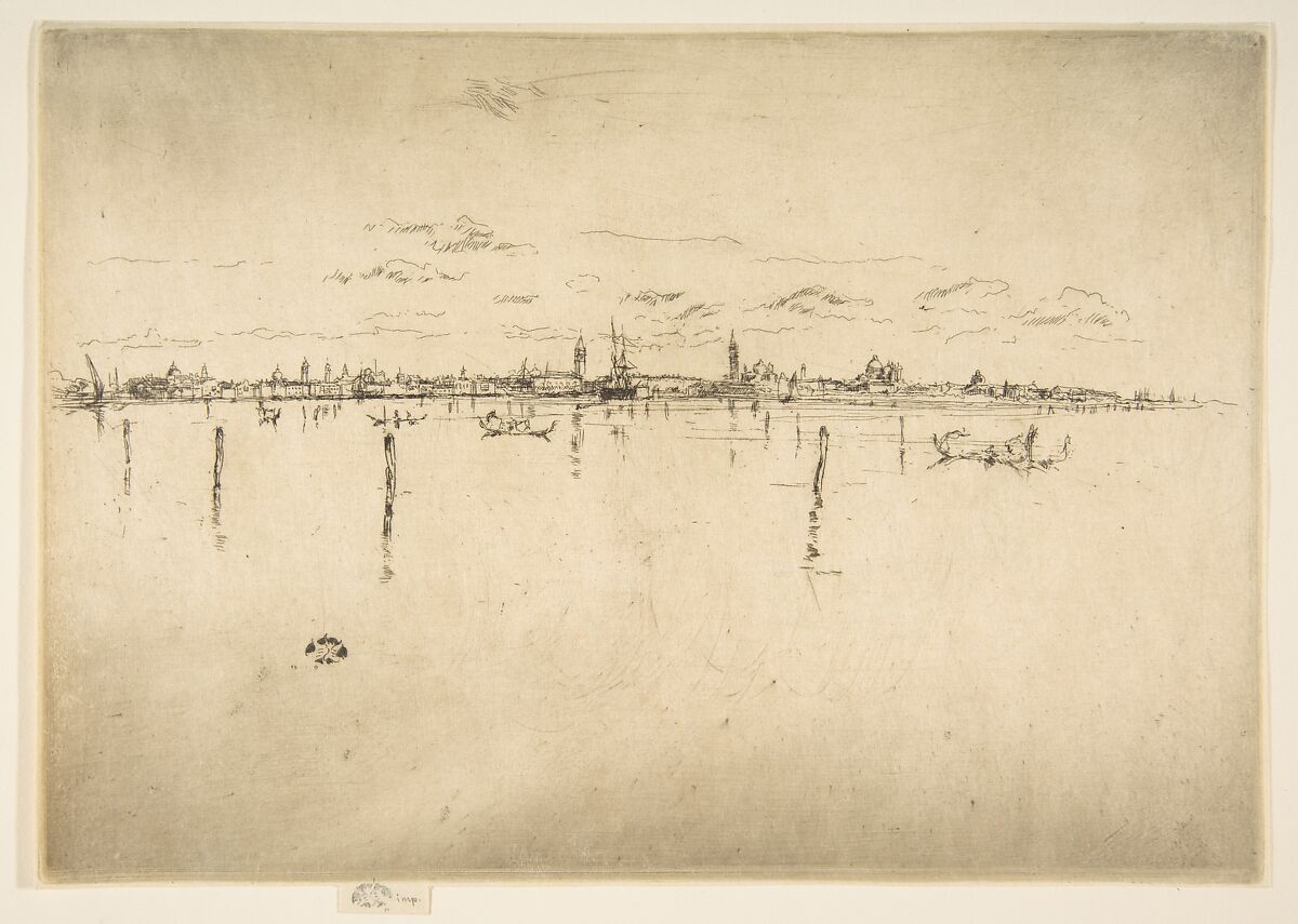 Little Venice (The Little Venice), James McNeill Whistler  American, Etching and drypoint, printed in black ink with selectively wiped ink on medium weight cream wove paper; second state of two (Glasgow)