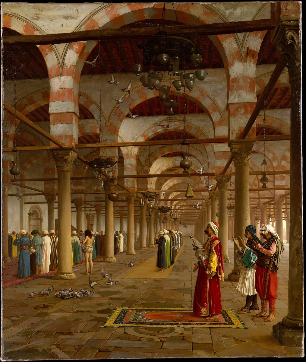 Prayer in the Mosque, Jean-Léon Gérôme  French, Oil on canvas
