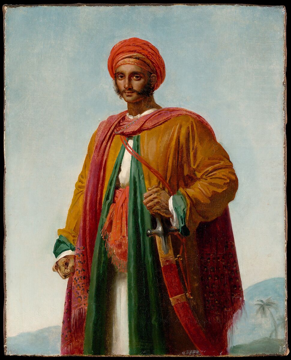 Study for "Portrait of an Indian", Anne Louis Girodet-Trioson  French, Oil on canvas