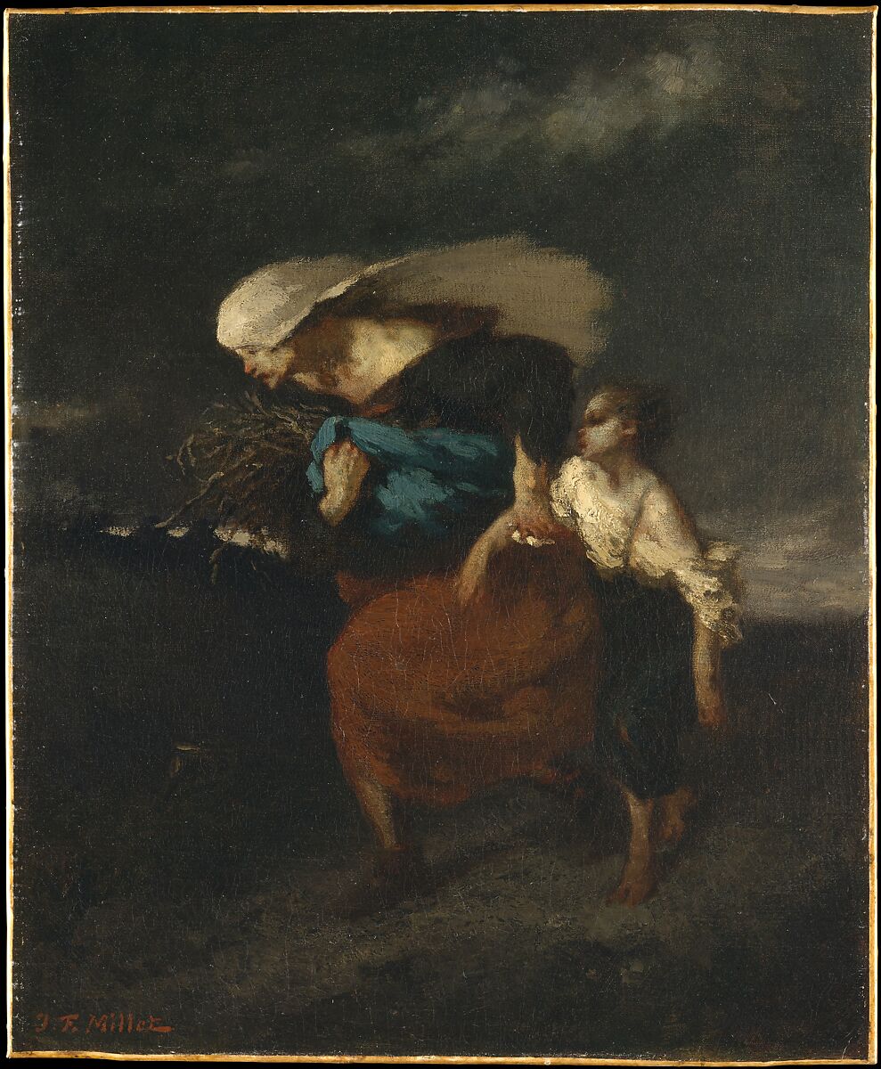 Retreat from the Storm, Jean-François Millet  French, Oil on canvas