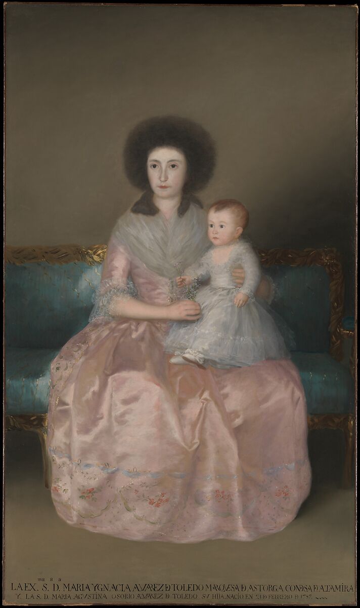Condesa de Altamira and Her Daughter, María Agustina, Goya (Francisco de Goya y Lucientes)  Spanish, Oil on canvas