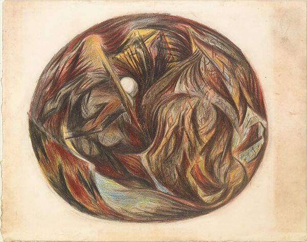 Untitled (Figure in a Landscape), Jackson Pollock (American, Cody, Wyoming 1912–1956 East Hampton, New York), Colored pencils and graphite on paper 