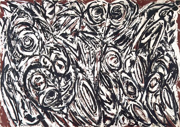 Night Creatures, Lee Krasner  American, Acrylic on paper