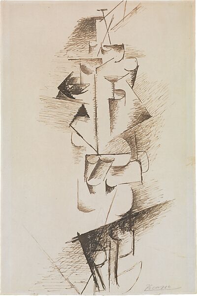 Standing Female Nude, Pablo Picasso  Spanish, Pen and ink on paper