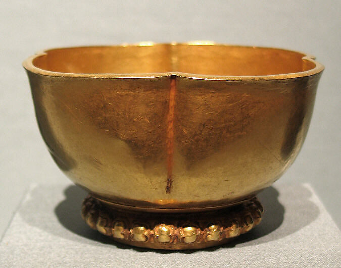 Lobed Bowl, Silver and gold, Indonesia (Java) 