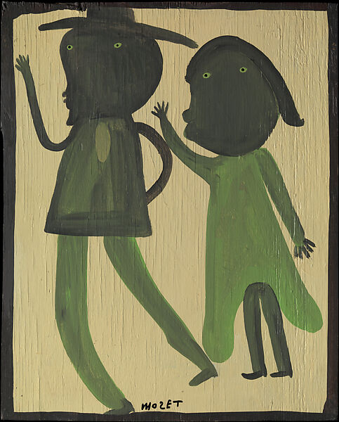 Bill Traylor People, Mose Tolliver  American, Housepaint on plywood
