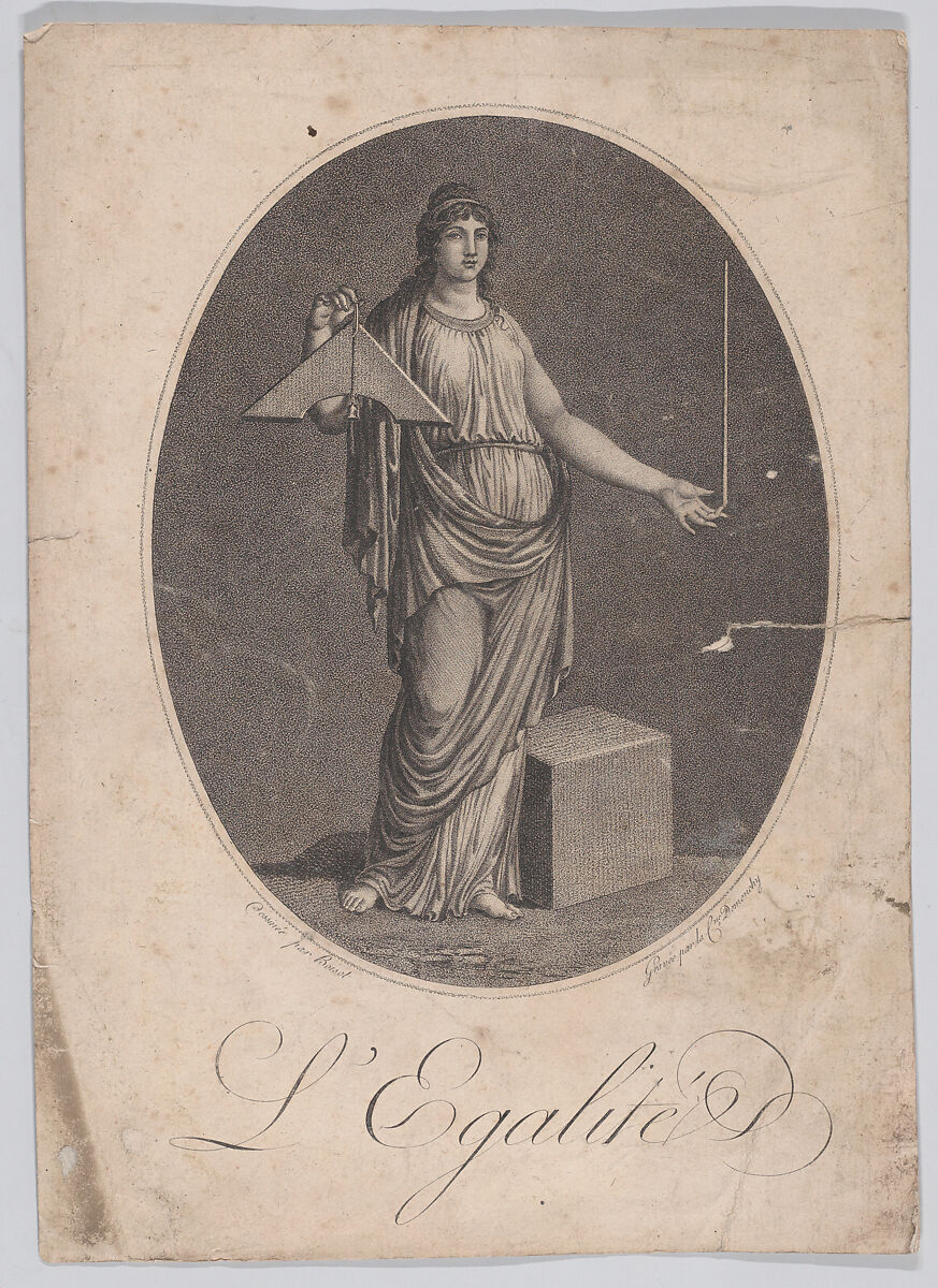 L'Egalité, Citoyenne de Monchy (French), Etching and pointillé 