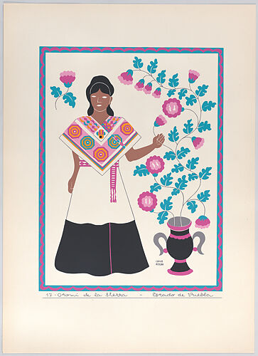 An Otomi woman from the state of Puebla, plate 17 from 