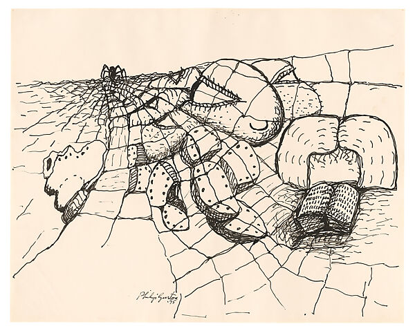Web, Philip Guston  American, born Canada, Ink on paper