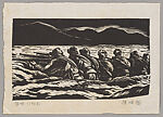 At the Front, Chen Yanqiao  Chinese, Woodcut, China