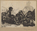 Starvation, Wang Renfeng  Chinese, Woodcut, China