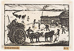 Helping Mongolian Comrades at Harvest, Zhang Wang  Chinese, Woodcut, China
