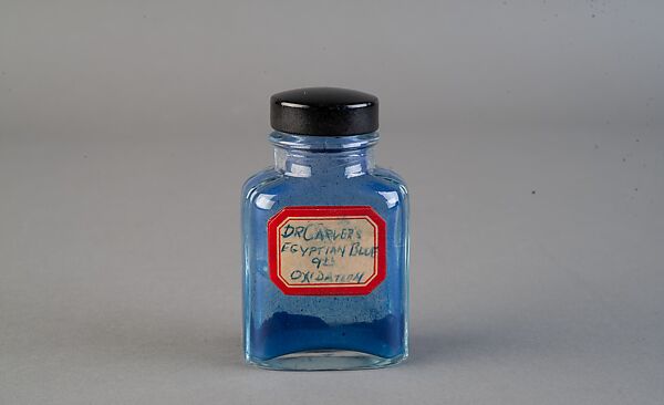 Dr. Carver’s Egyptian Blue 9th Oxidation, George Washington Carver  American, Glass bottle containing pigment