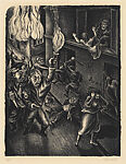 Kristallnacht (November 9–10, 1938), Luis Arenal  Mexican, Lithograph
