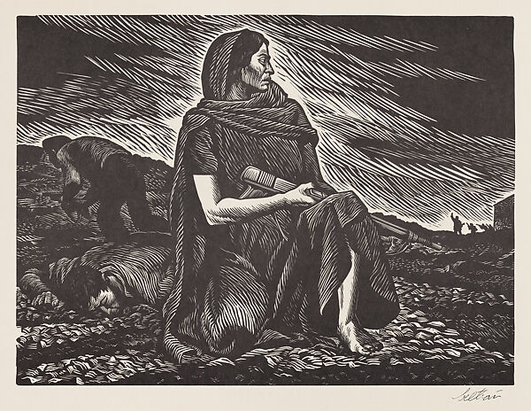 Manuela Sanchez, Spanish Guerilla, from "Eight Studies by Mexican Masters of Graphic Arts" (1952), Alberto Beltrán  Mexican, Linocut