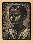 Child (Niña), José Julio Rodríguez  Mexican, Linocut