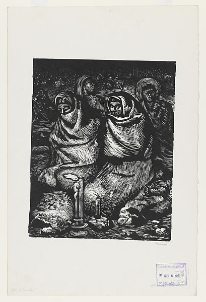 Day of the Dead, Adolfo Mexiac  Mexican, Linocut