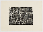Los Hambreadores (The Greedy Ones), Gonzalo de la Paz Pérez  Mexican, Linocut