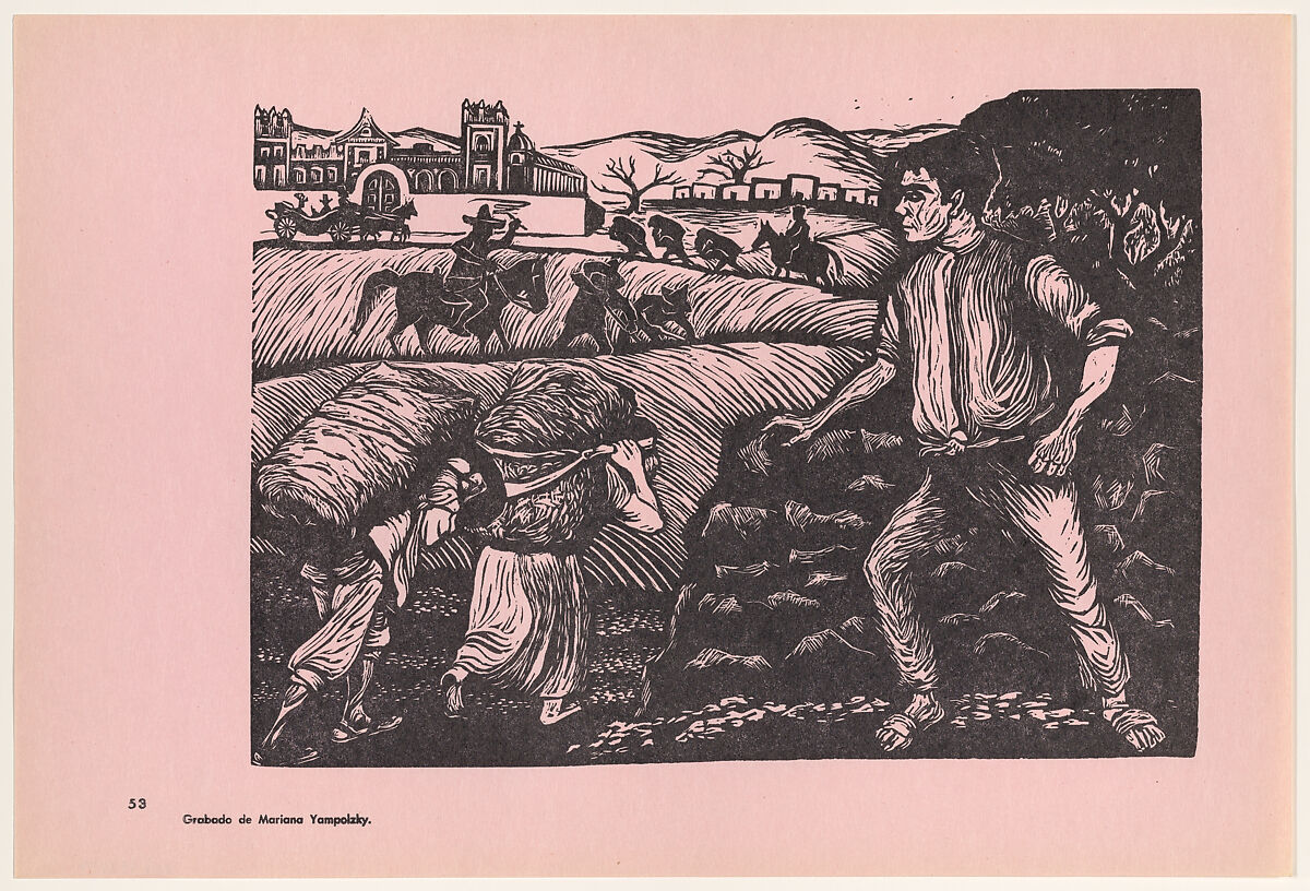 The youth of Emiliano Zapata: an objective lesson (La juventud de Emiliano Zapata: leccion objetiva), Plate 53 from "450 Años de Lucha: Homenaje al Pueblo Mexicano" (450 Years of Struggle: Homage to the Mexican People), Mariana Yampolsky  American, Offset lithograph