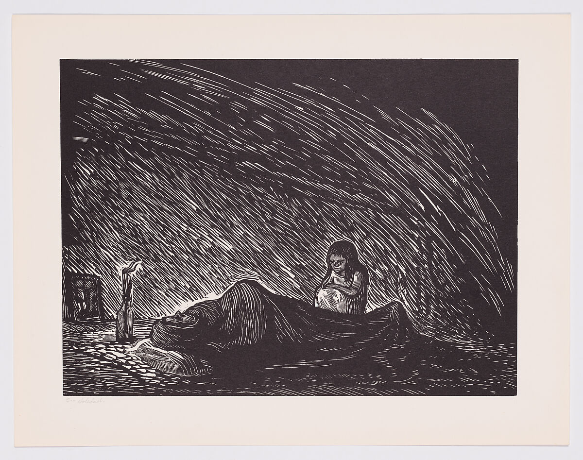 Solitude (Soledad), plate 5 from "Hidden River" (Río Escondido), Leopoldo Méndez  Mexican, Linocut